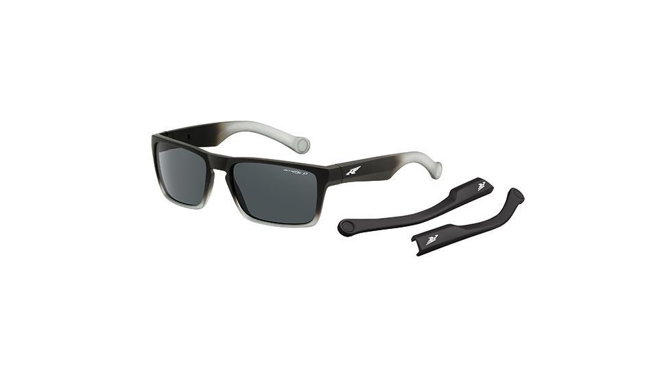 Arnette Specialist Sunglasses, Fuzzy Black To Translucent Grey Frame, Polarized Grey Lens-AN4204-05