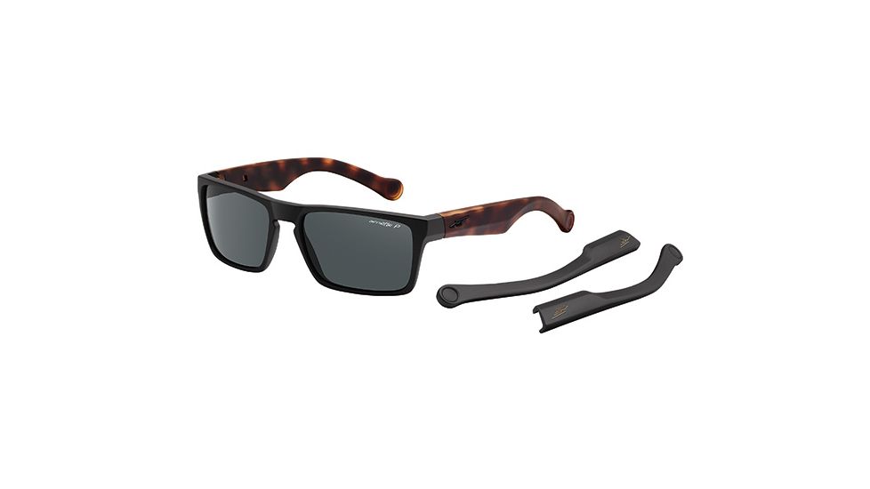 Arnette Specialist Sunglasses, Matte Black Frame, Polarized Grey Lens-AN4204-02