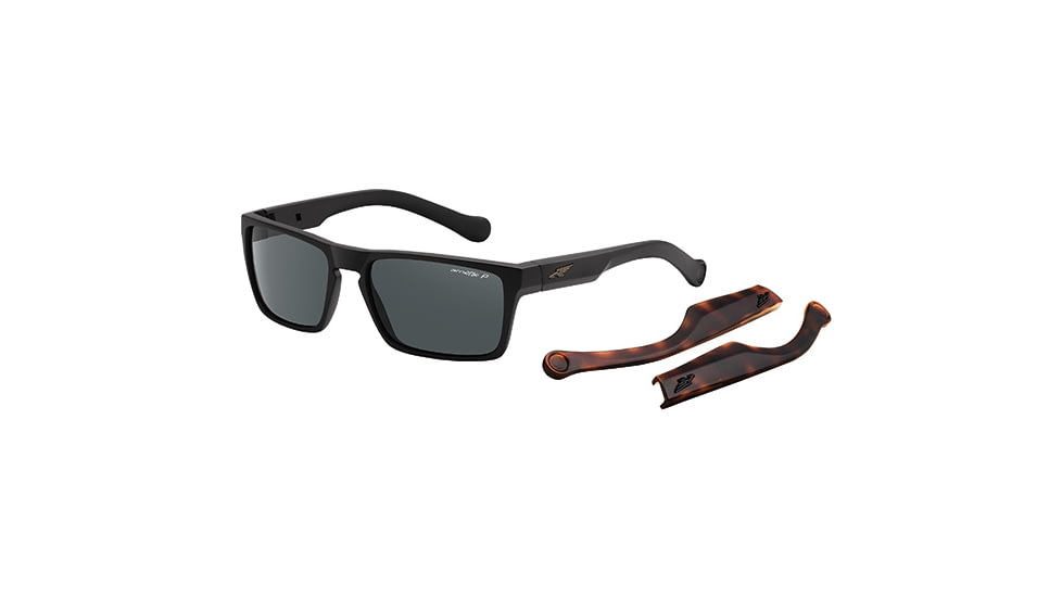 Arnette Specialist Sunglasses, Matte Black Frame, Polarized Grey Lens-AN4204-02