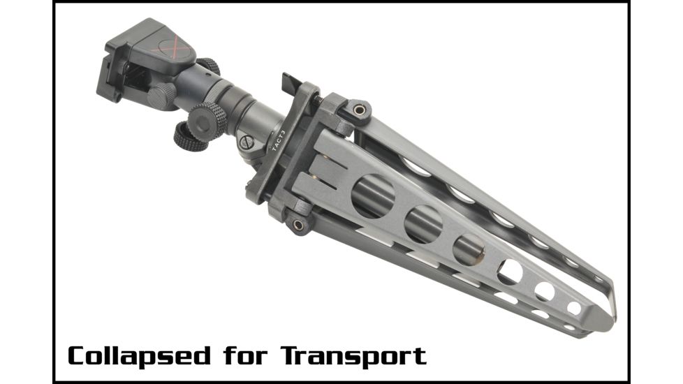 Ashbury Precision Ordnance TACT3, Accupoint Compact Tactical Tripod w/Detachable Base Plate, Tactical Gray 600-41V-0007-00