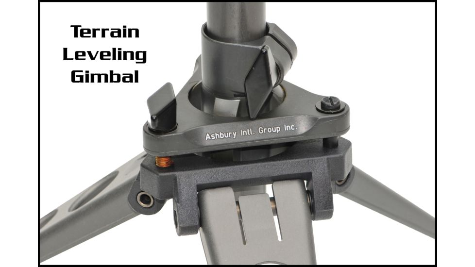 Ashbury Precision Ordnance TACT3-Q, Quantum Compact Tactical Tripod w/Afixed Hinged Base Plate, Tactical Gray, NSN 1260-01-578-1898 600-41V-0002-00