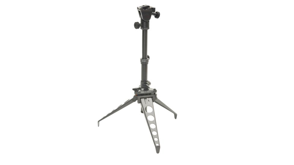 Ashbury Precision Ordnance TACT3-Q, Quantum Compact Tactical Tripod w/Afixed Hinged Base Plate, Tactical Gray, NSN 1260-01-578-1898 600-41V-0002-00