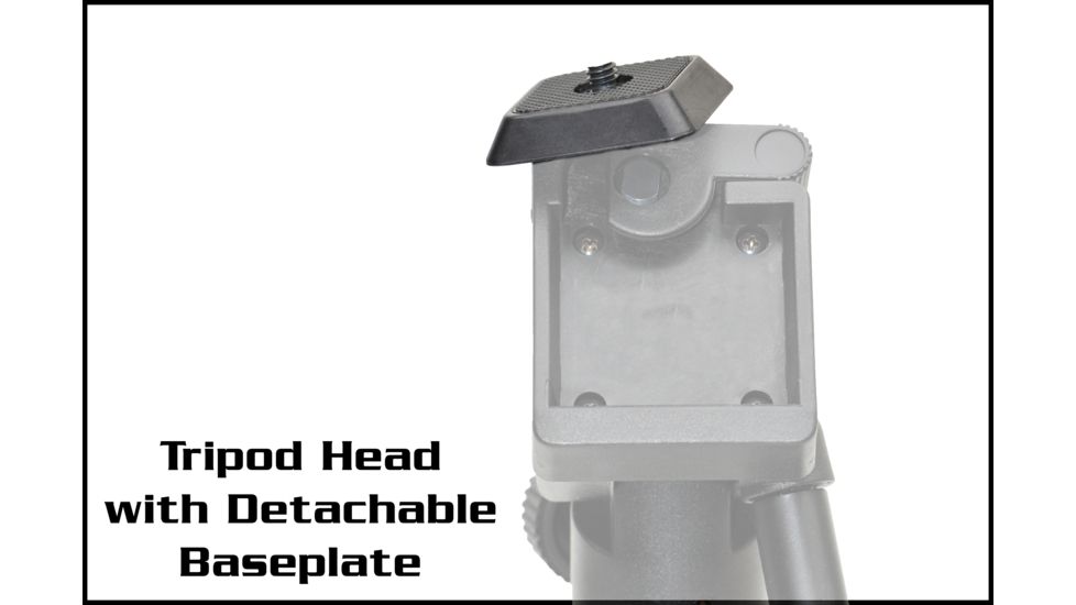 Ashbury Precision Ordnance TACT3-S, Spectre Compact Tactical Tripod w/Detachable Base Plate, Tactical Gray, NSN 1260-01-566-6666 600-41V-0001-00