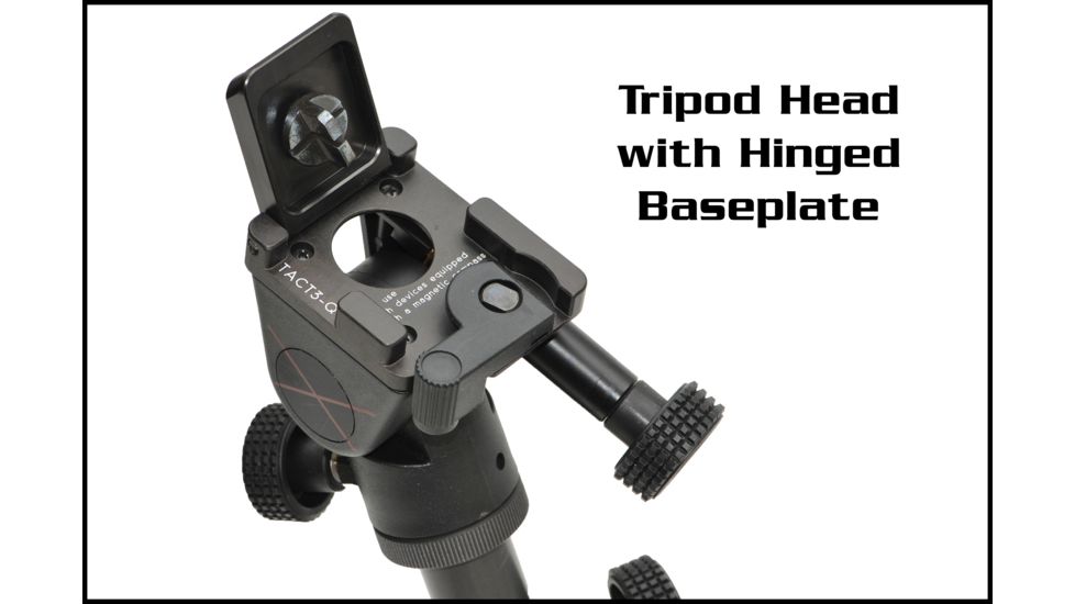 Ashbury Precision Ordnance TACT3-Q, Quantum Compact Tactical Tripod w/Afixed Hinged Base Plate, Tactical Gray, NSN 1260-01-578-1898 600-41V-0002-00