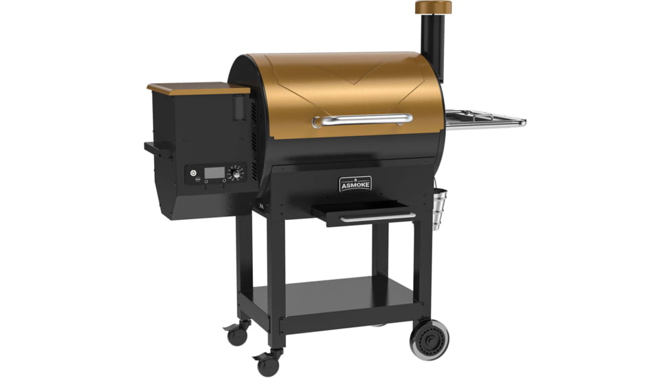 ASMOKE AS700E Pellet Grill and Smoker, Gold, Large, GR06012USAS