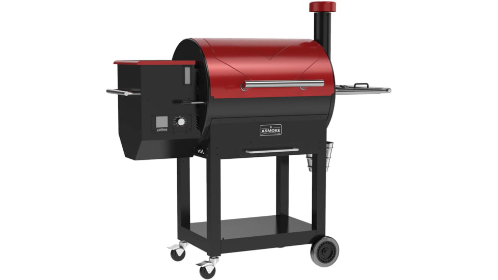 ASMOKE AS700P Pellet Grill and Smoker, Red, Large, GR06014USAS
