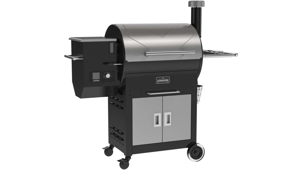 ASMOKE AS750D Pellet Grill and Smoker, Silver, Large, GR06020USAS