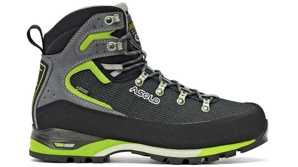 Asolo Corax GV Boots - Mens, Black/Green Lime, 12, A12038-561-120