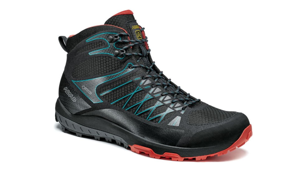 Asolo Grid Mid GV Hiking Shoes - Mens, Black/Red, 9.5 US, A40516-392-095
