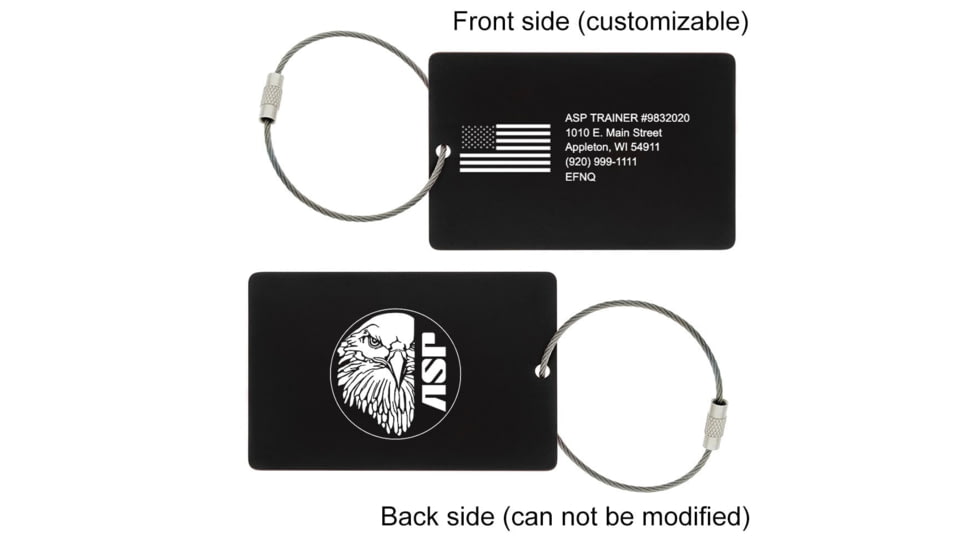 Aspgear Custom Laser-Engraved I.D. Plates Set of 2, 59504