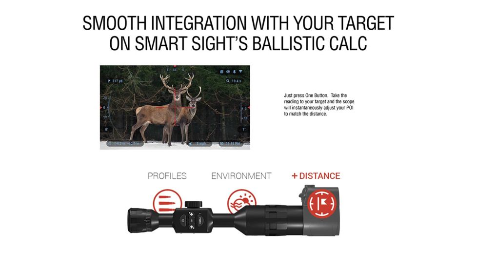 ATN ABL Smart Rangefinder, Laser range Finder 1500m w/ Bluetooth, Black, ACMUABL1500