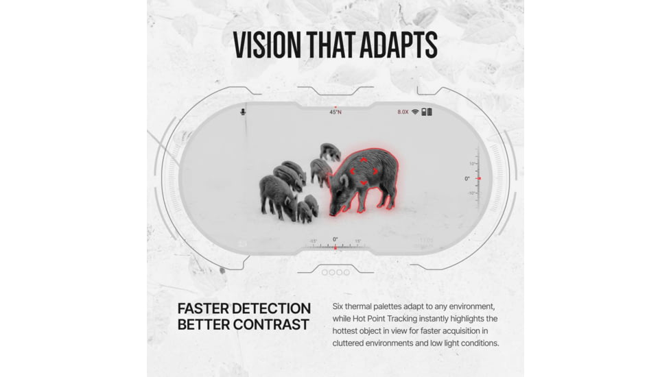 ATN Binox 6 Dual Multispectral 6-48x25mm Thermal Imaging Binocular w/Built-in Laser Rangefinder, 50 Hz, 256x192, Black, MSBNB6225A