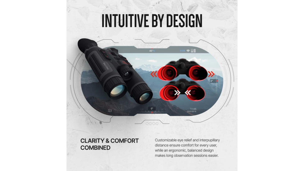 ATN Binox 6 Dual Multispectral 6-48x25mm Thermal Imaging Binocular w/Built-in Laser Rangefinder, 50 Hz, 256x192, Black, MSBNB6225A