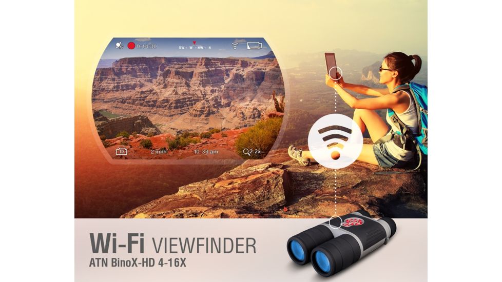 ATN BinoX-HD 4x Smart Day and Night Binocular w/ GPS DGBNBNHDX2