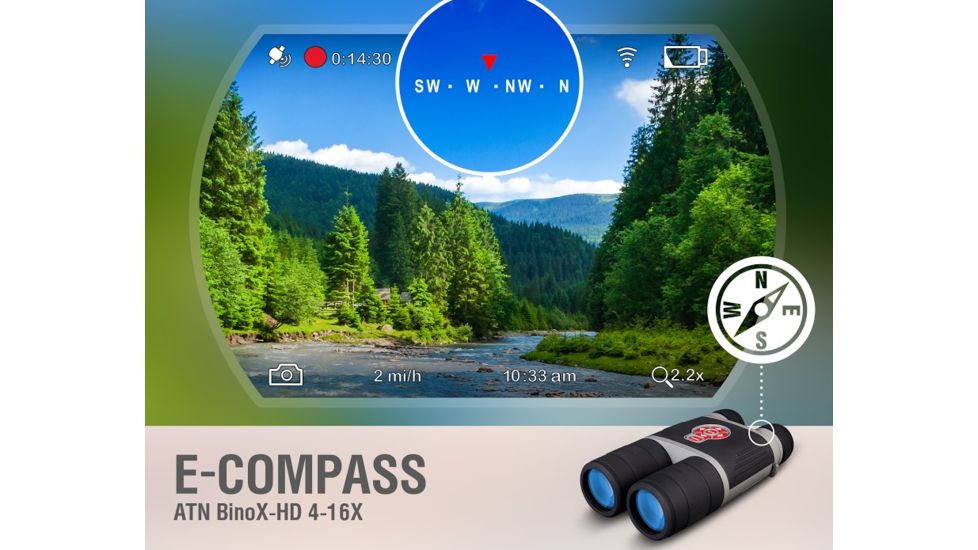 ATN BinoX-HD 4x Smart Day and Night Binocular w/ GPS DGBNBNHDX2