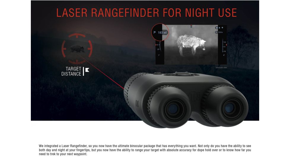 ATN Binox-THD 384-4.5-18x Thermal Binocular, Black / Grey, TIBNBX4384L