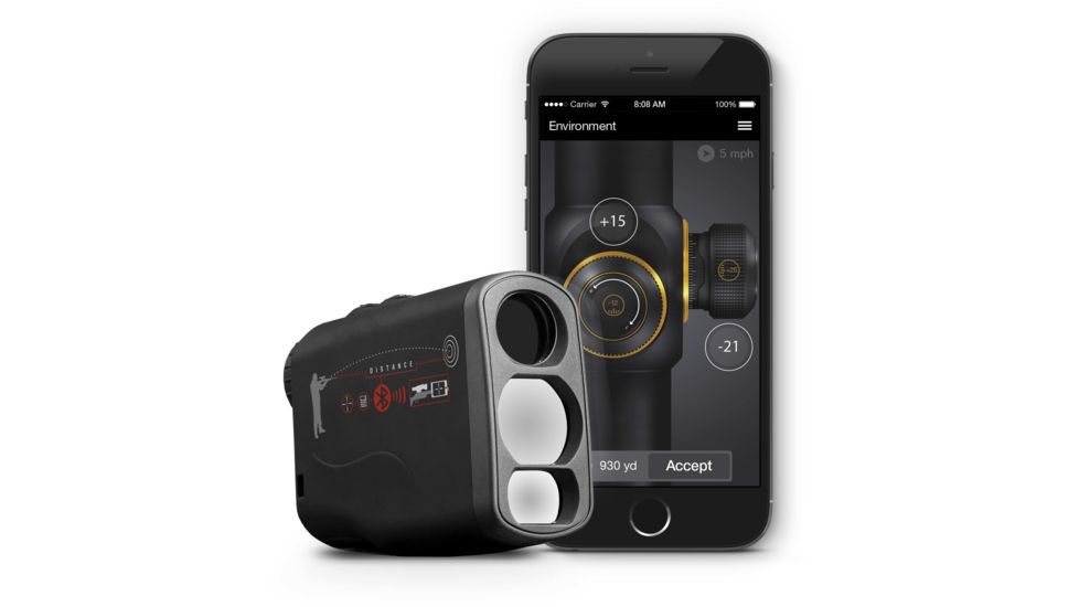 ATN Laser Ballistics 1000 Rangefinder w/ Bluetooth, Ballistic Calculator and Shooting Solutions App, Black, LBLRF1000B
