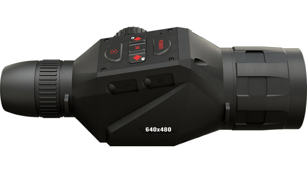 ATN OTS 4T, 2.5-25x, 640x480, Thermal Viewer w/ Full HD Video rec, WiFi, Smooth zoom, iOS/Android Controlling App, Black, TIMNO4643A