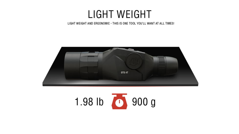 ATN OTS 4T, 4-40x, 640x480, Thermal Viewer w/ Full HD Video rec, WiFi, Smooth zoom, iOS/Android Controlling App, Black, TIMNO4644A