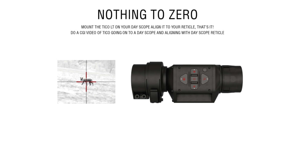 ATN TICO LT 160 1 - 2x25 mm Thermal Clip-On, 160x120, Black, TICOTLT125X