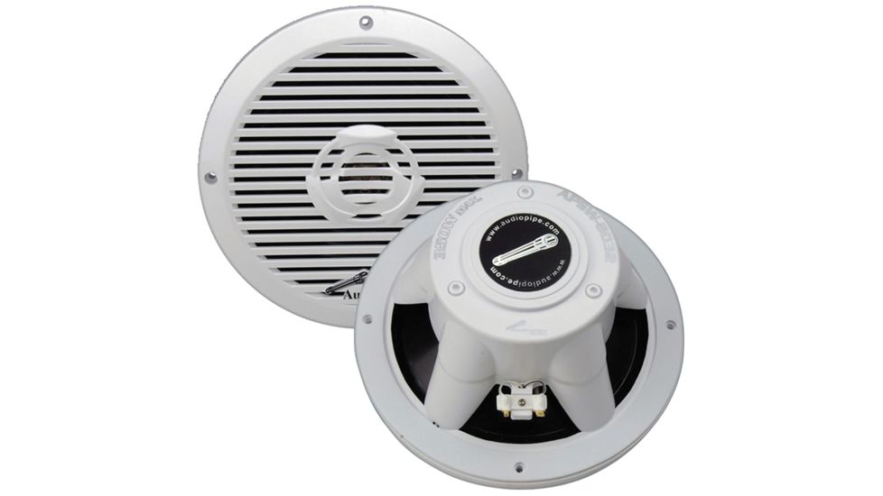 Audiopipe 8in 350W 2-Way Coaxial Marine Speaker, White APSW8032