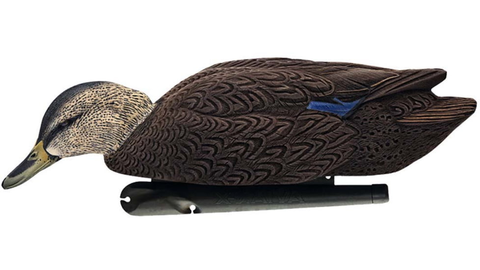 Avian X Top Flight Duck Decoy, Flocked Black Duck Floater, 6 pk, AVX-AVX8075