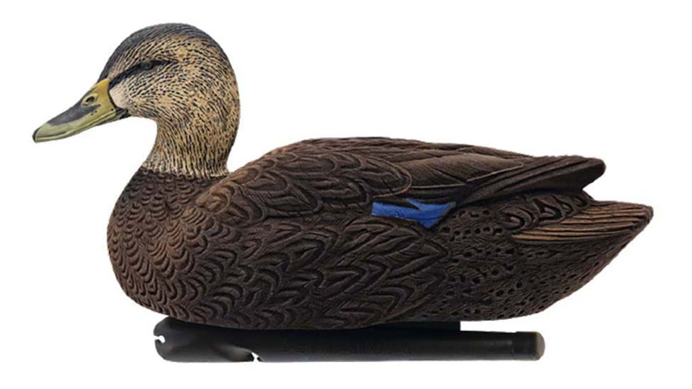 Avian X Top Flight Duck Decoy, Flocked Black Duck Floater, 6 pk, AVX-AVX8075