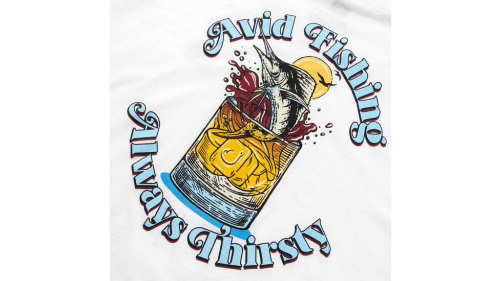 AVID Sportswear Always Thirsty Long Sleeve T-Shirt - Mens, White, Large, MT32424WHTLG