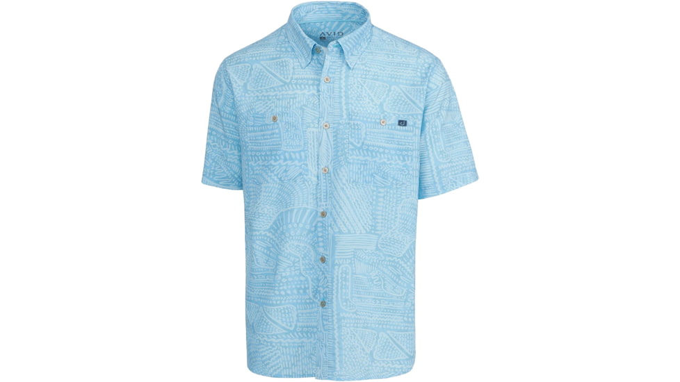 AVID Sportswear Baja Perfromance Short Sleeve Shirt - Mens, Clearwater Sky, Extra Large, MV12404CWSXL