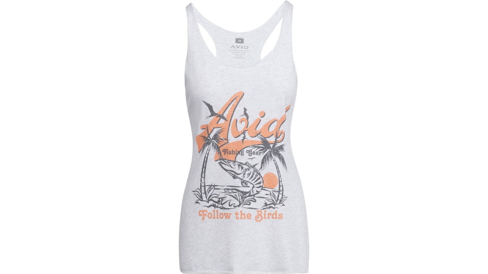AVID Sportswear Fish Finder Tank - Womens, Heather White, Small/Medium, WT12404HWTSM