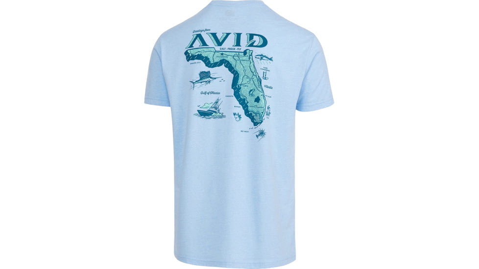 AVID Sportswear Florida Locals T-Shirt - Mens, Heather Sky, Large, MT12416HSKLG