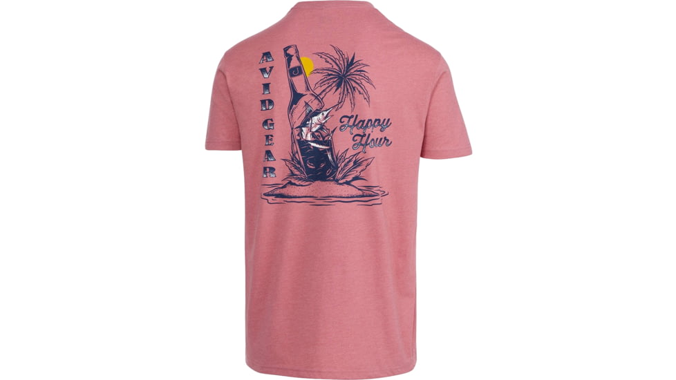 AVID Sportswear Happy Hour T-Shirt - Mens, Heather Coral, Small/Medium, MT12425HCOSM