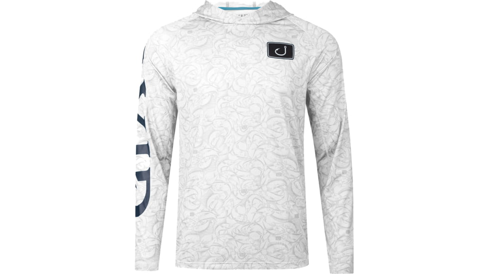 AVID Sportswear Trophy Fish Avidry Airmesh Hoodie - Mens, White, Extra Large, MK32422WHTXL