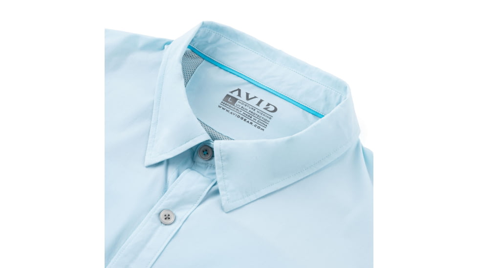 AVID Sportswear Largo Ultralite Performance Long Sleeve Shirt - Mens, Ice Blue, Small/Medium, MV12425IBLSM