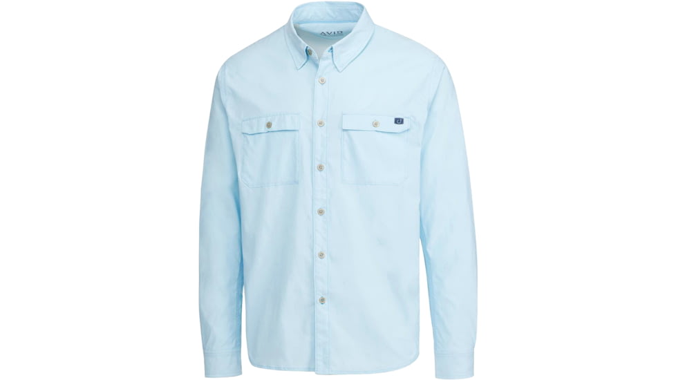 AVID Sportswear Largo Ultralite Performance Long Sleeve Shirt - Mens, Ice Blue, Small/Medium, MV12425IBLSM