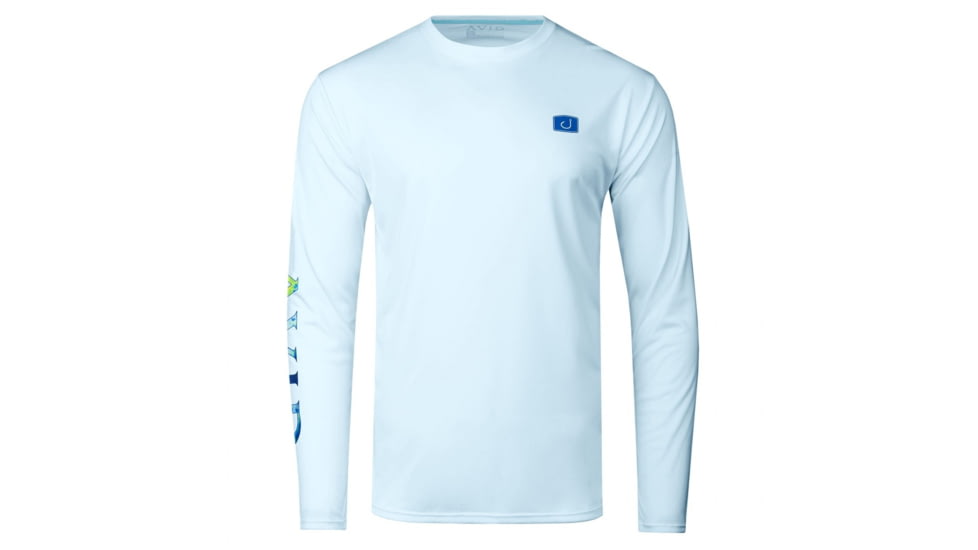 AVID Sportswear Mahi Hook Avidry Long Sleeve Shirt - Mens, Ice Blue, Large, MK12420IBLLG