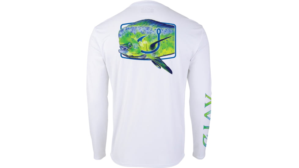 AVID Sportswear Mahi Hook Avidry Long Sleeve Shirt - Mens, White, 3XL, MK12420WHT3X