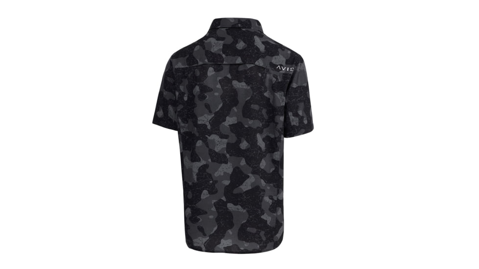 AVID Sportswear Shelter Camo Performance Short Sleeve Shirt - Mens, Shelter Black, Medium, MV12405SHBMD