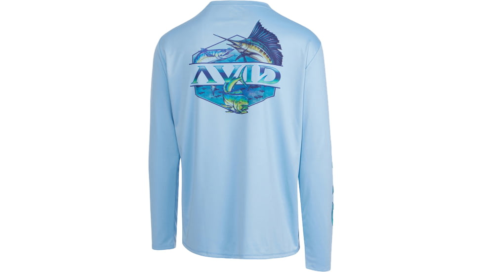 AVID Sportswear Slammed Avidry Long Sleeve Shirt - Mens, Sky, Small/Medium, MK12426SKYSM