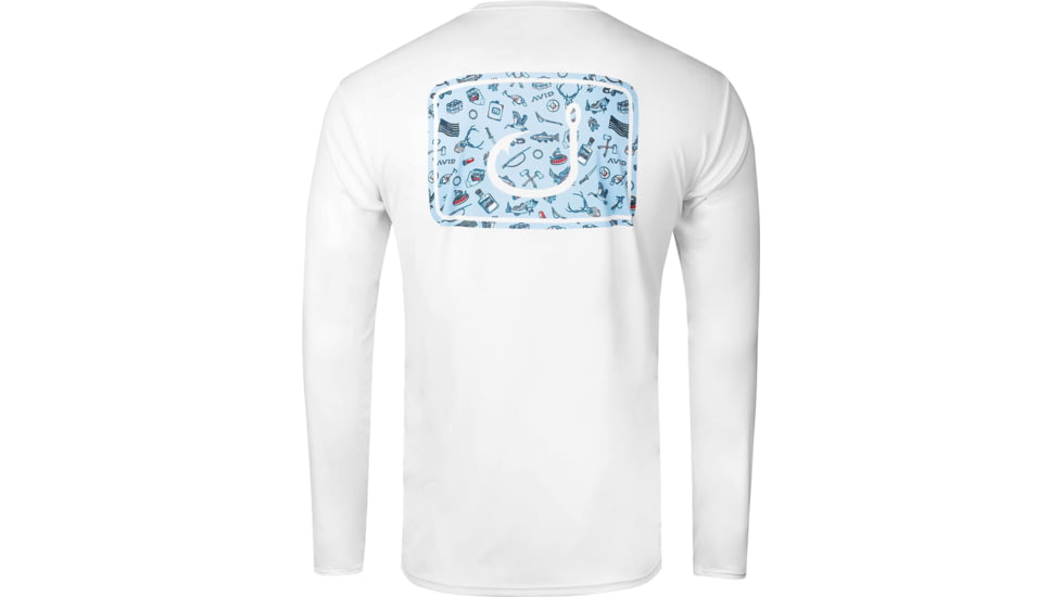 AVID Sportswear Sportsman Icon Avidry Long Sleeve Shirt - Mens, White, Extra Large, MK32432WHTXL