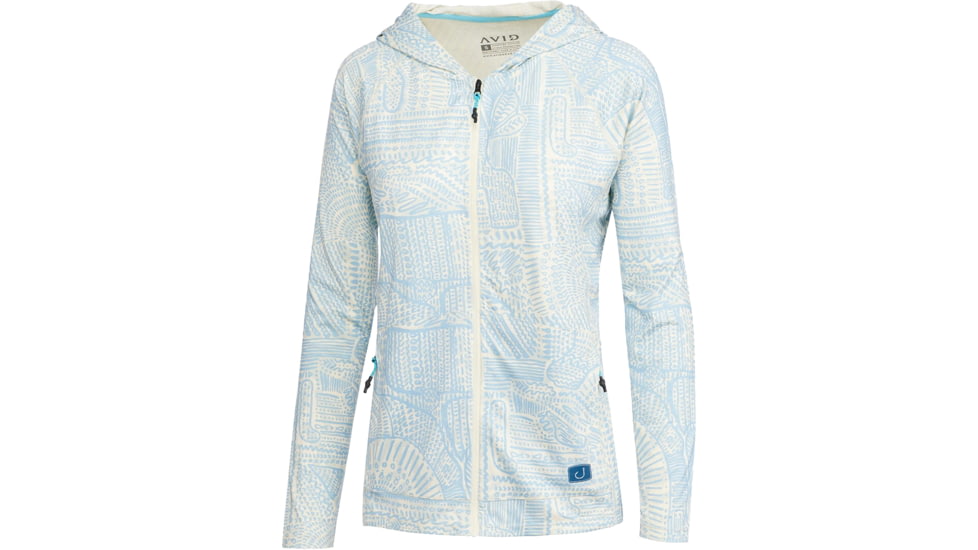 AVID Sportswear Sunny Pacifico Zip Hoodie - Womens, Clearwater Sky, Medium, WK12406CWSMD