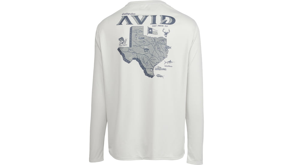AVID Sportswear Texas Locals Avidry Long Sleeve Shirt - Mens, Glacier, 2XL, MK12423GLG2X