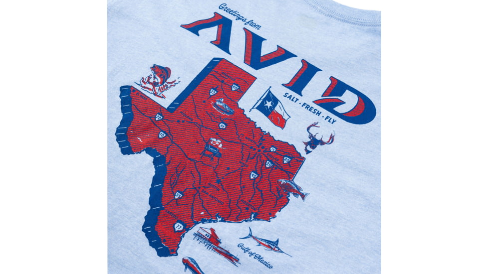 AVID Sportswear Texas Locals T-Shirt - Mens, Heather Sky, Large, MT12417HSKLG