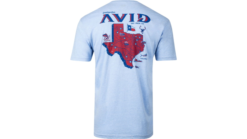 AVID Sportswear Texas Locals T-Shirt - Mens, Heather Sky, Large, MT12417HSKLG