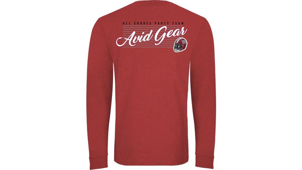 AVID Sportswear Throwback Long Sleeve T-Shirt - Mens, Crimson-Black, Extra Large, MT32350CMSXL