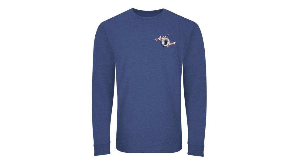 AVID Sportswear Throwback Long Sleeve T-Shirt - Mens, Orange-Blue, Extra Large, MT32350OBLXL