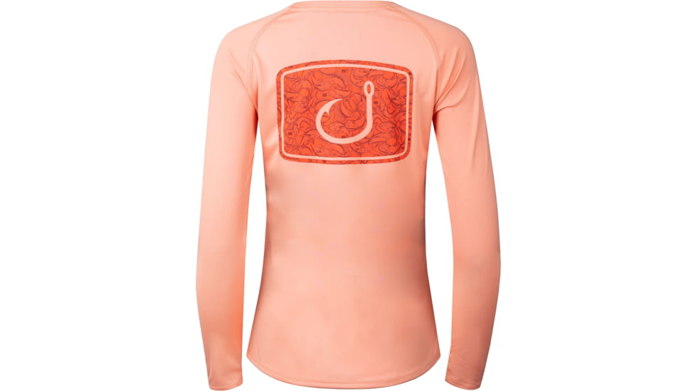 AVID Sportswear Trophy Fish Avidry Long Sleeve Shirt - Womens, Guava, Medium, WK32408GUAMD