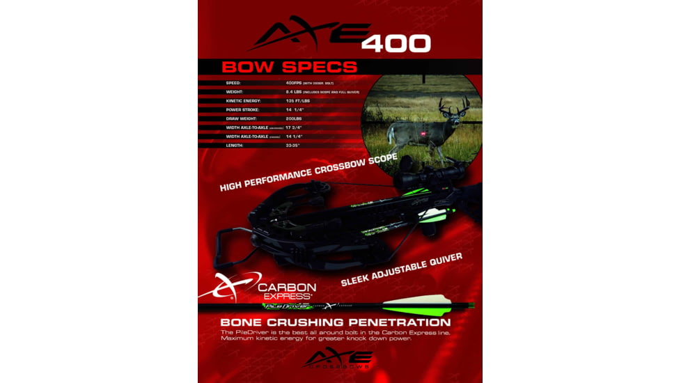 Axe Crossbows 400 Crossbow Kit