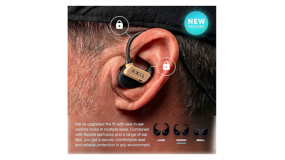 AXIL GSX 3.0, Bluetooth Earbuds, IP65 Water and Sweat Resistant, Black, Includes USB-C Charging Cable, GS-X 3.0 B