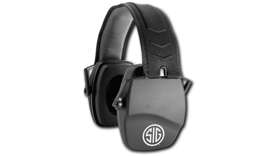 AXIL TRACKR Passive Earmuffs, Sig Sauer, Black, Medium, TRACKR-PS